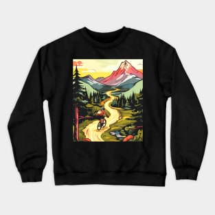 Mountain Bike Adventure, Sports Crewneck Sweatshirt